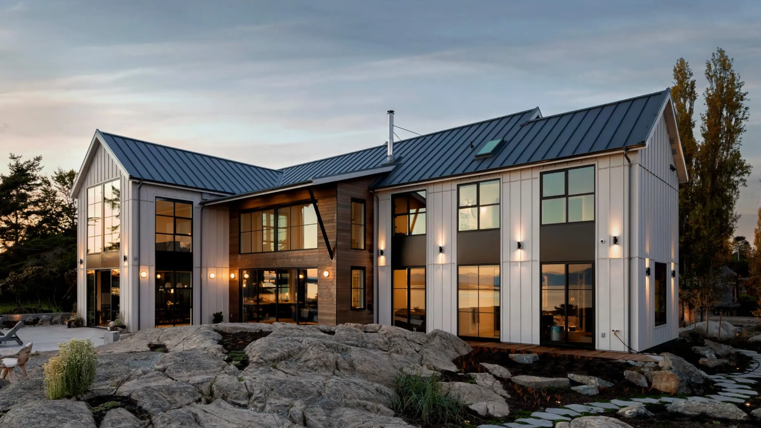 Falcon Heights - Elements Industrial Farmhouse - Vancouver island custom home