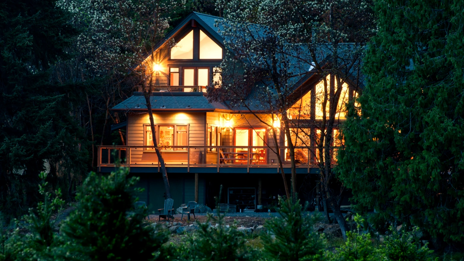 Falcon Heights - Tranquility - Vancouver island custom timber detailed forest home