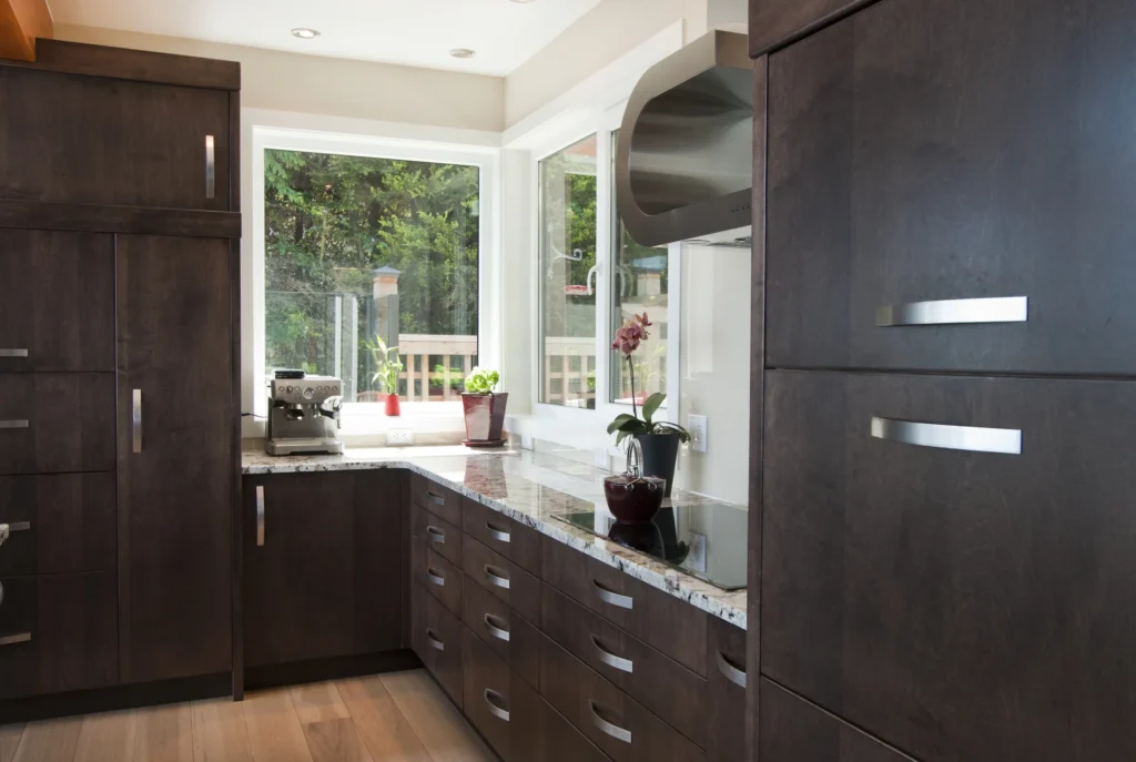 Falcon Heights - Beach Life - forest view kitchen