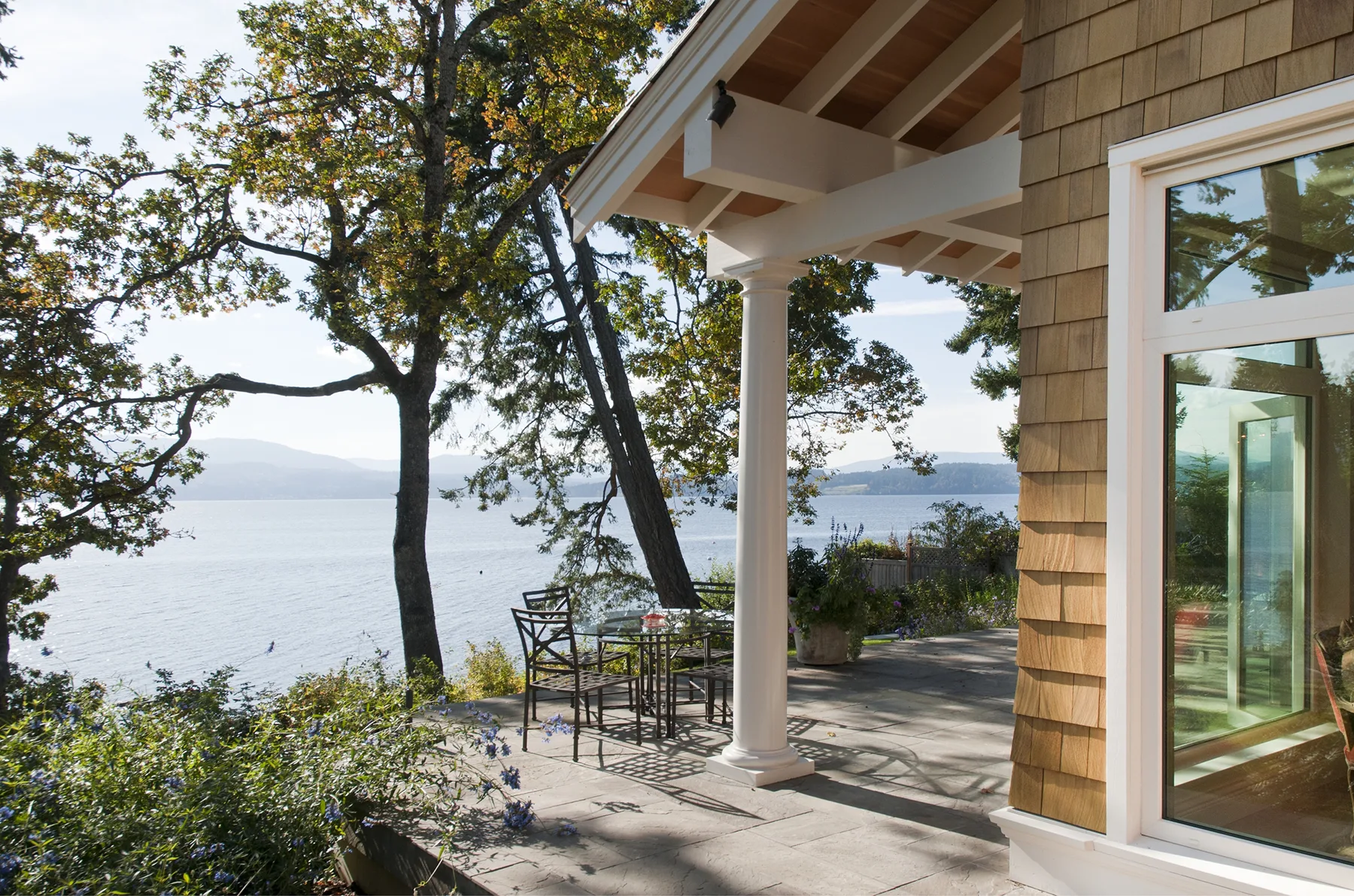 falcon heights - deep cove - timber structure on the ocean